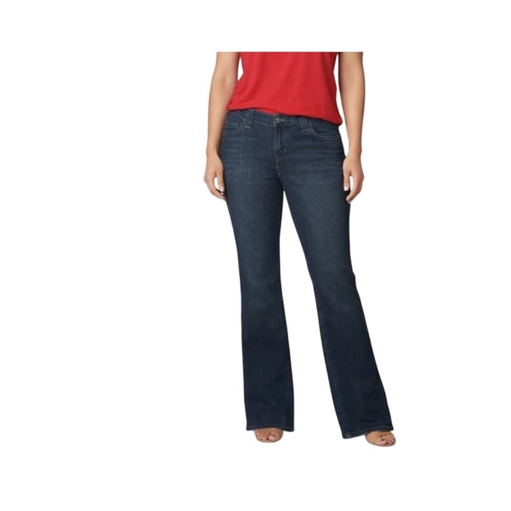 GAP Jeans Womens Size 12 Blue Low Rise Bootcut Embroidered Pockets Zip Close